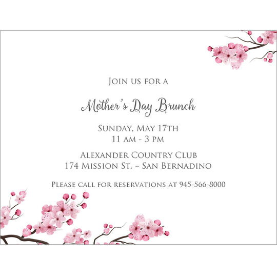 Cherry Blossoms Small Invitations